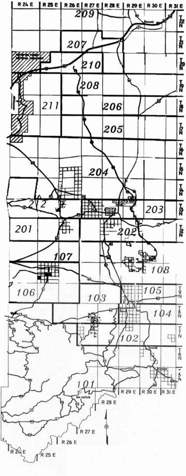 Apache County Townships and Ranges